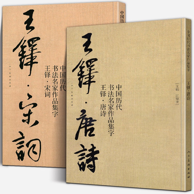 【大尺寸2册】王铎唐诗+宋词 中国历代书法名家作品集字行书诗卷临摹教程楷行草毛笔书法作品字帖临摹范本