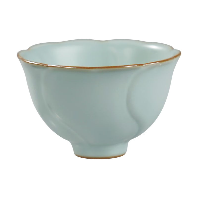 青澹汝窯茶杯主人杯汝瓷功夫茶具陶瓷純手工天青色景德鎮(zhèn)水云杯 水云杯94ml 開片可養(yǎng)
