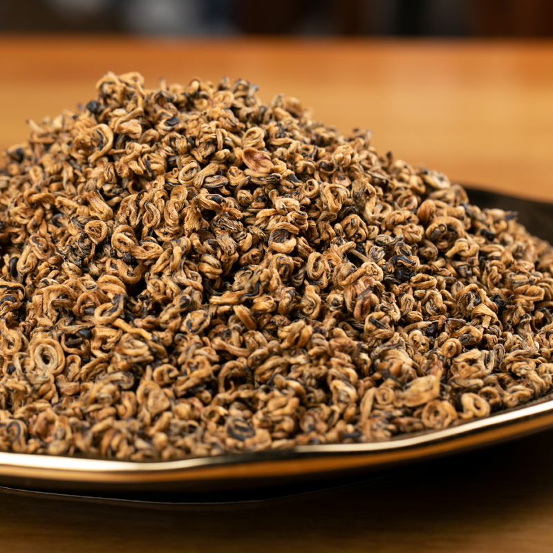 正源普 2023年蜜香滇红金螺 浓香型云南凤庆工夫红茶 600克木箱装