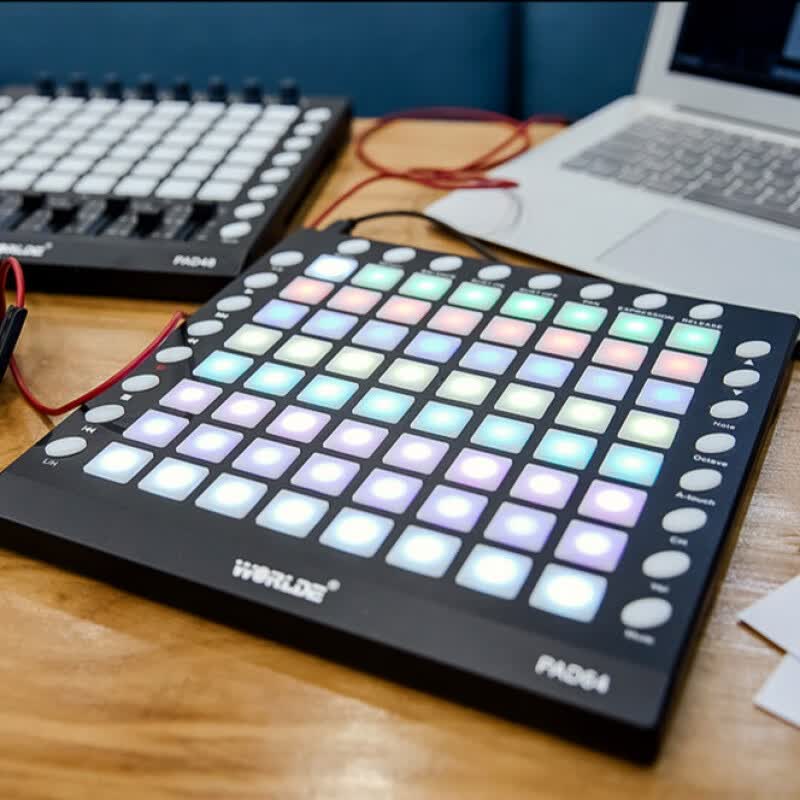WORLDEworlde电音打击垫launchpad midi编曲键盘DJ音乐控制器 打击乐器 PAD64【适合演奏灯光工程】 默认1使用感如何?