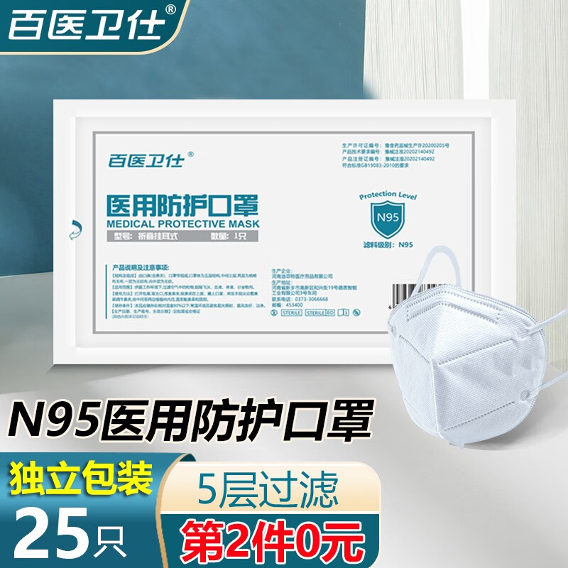 推荐使用百医卫仕N95口罩防疫,京东口罩价格历史走势图