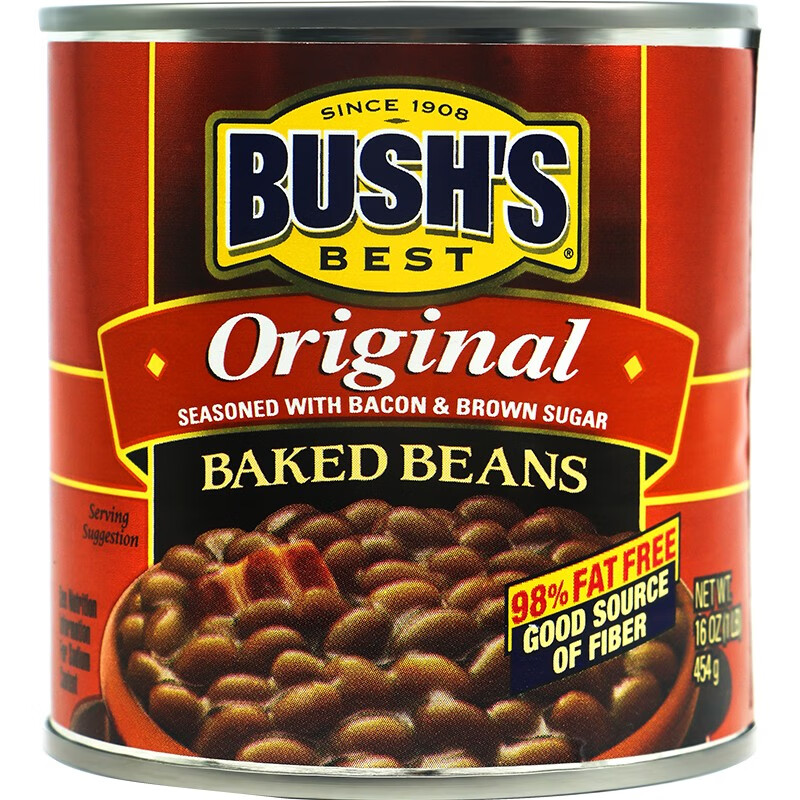 布什(bushs)美国进口布什牌烤豆酱罐头调味best baked beans 原味