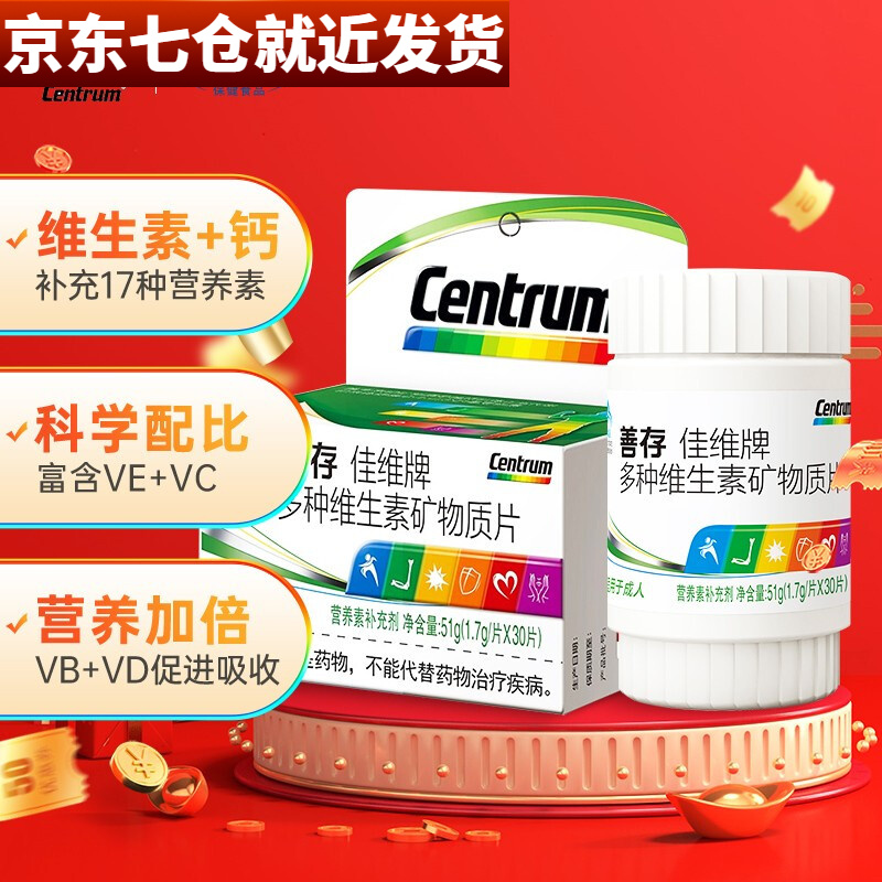【维生素价格走势】善存佳维片成为备受推崇的全方位补充品