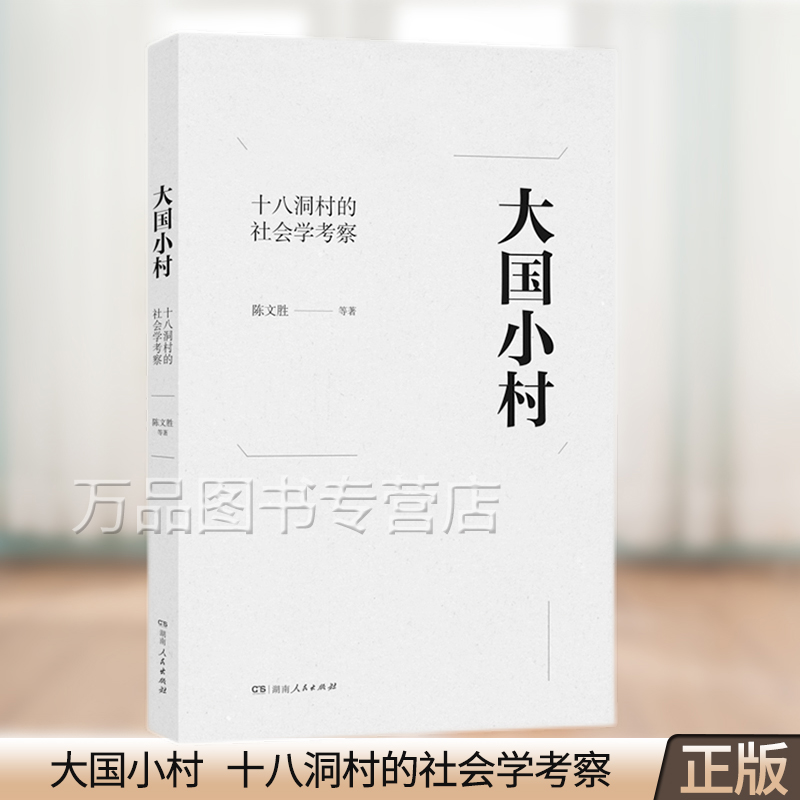 大国小村 十八洞村社会学考察 陈文胜著 千年苗寨苗族村落 湘西扶贫脱贫攻坚 三农 乡村振兴 湖南人民出版社
