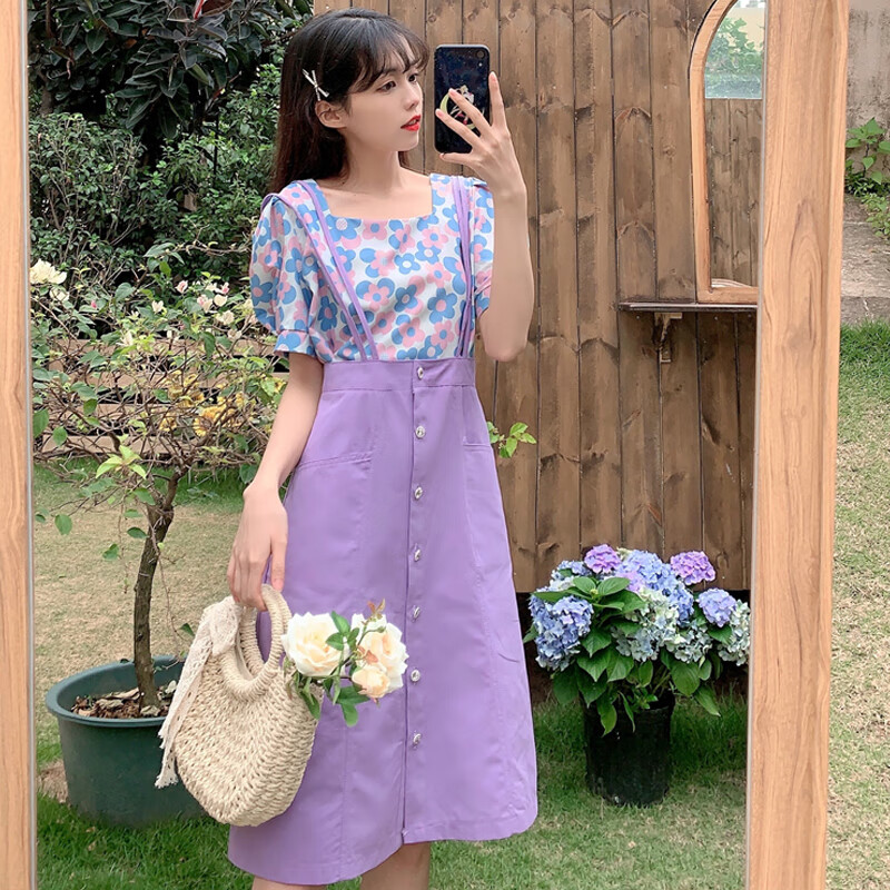 若彤高档连衣裙小个子微胖两件套大码减龄显瘦今年流行漂亮套装裙胖妹