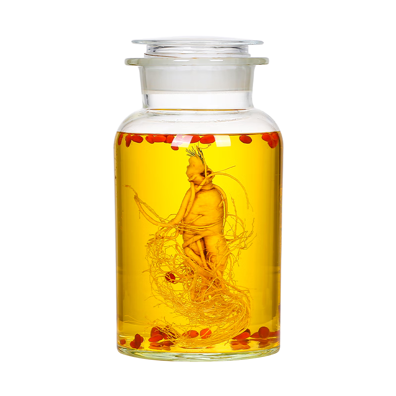 志方益廣口高硼硅泡酒玻璃瓶加厚無(wú)鉛玻璃泡酒容器磨砂帶龍頭泡酒罐 20斤裝+矮底座【超厚】