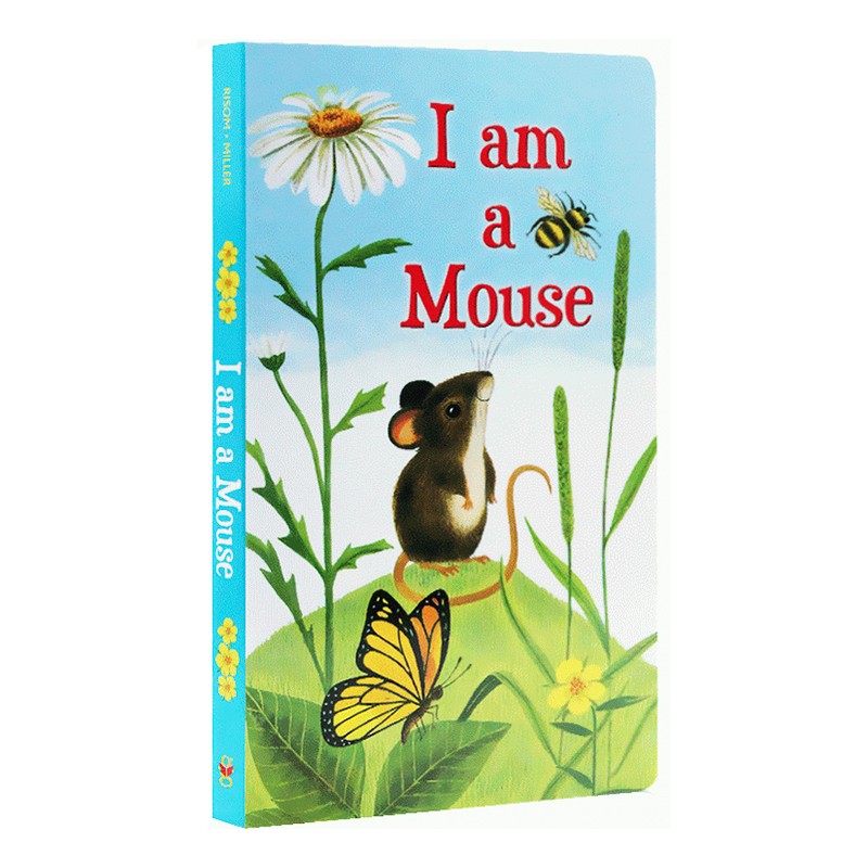 英文原版绘本 I am a Mouse 我是一只老鼠 I am a Bunny同系列 早教启蒙纸板书 睡前晚安故事书