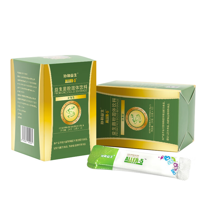 协和益生ALLER-5复合益生菌粉固体饮料 活性益生菌+益生元 24g/盒 2g*24袋