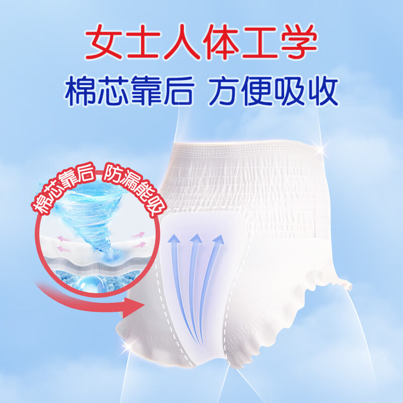 老来福成人纸尿裤消臭老年人内裤型纸尿裤男女士经期产妇安睡裤 【8包组合】女士拉拉裤M共80片