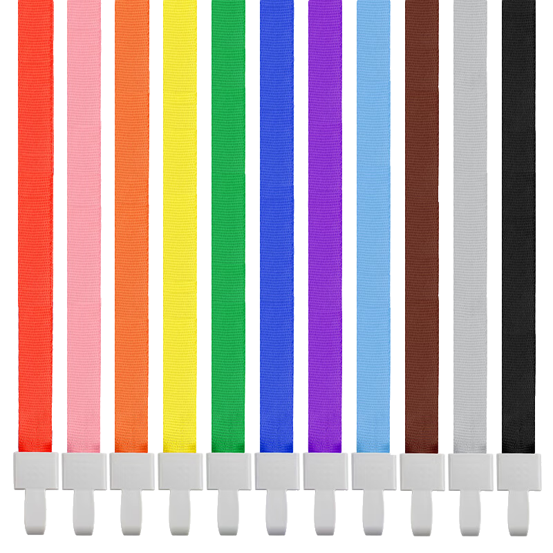 易利丰 工作牌挂绳工牌挂绳胸牌证件卡套胸卡绳证件套厂牌工卡学生牌挂脖吊牌吊绳 橙色/桔红色10条装