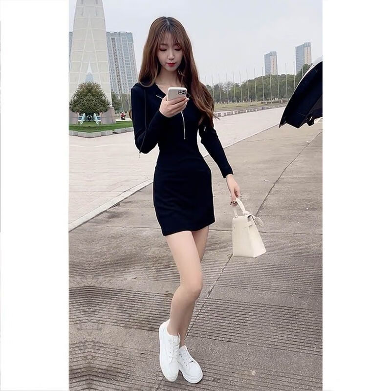 连衣裙女装套装秋冬季矮小个子秋季别致独特裙子秋装小个子辣妹包臀裙