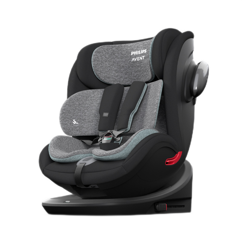 飞利浦新安怡儿童安全座椅0-7岁婴儿宝宝座椅360度旋转可躺汽车ISOFIX接口 RODA PLUS 丛林绿