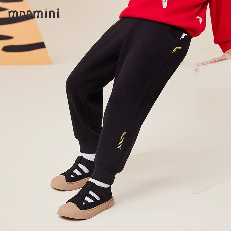 MQDMINI童装儿童裤子男童冬季加绒长裤宝宝加厚百搭休闲裤中小童运动裤 立体恐龙卫裤黑色 110怎么样,好用不?