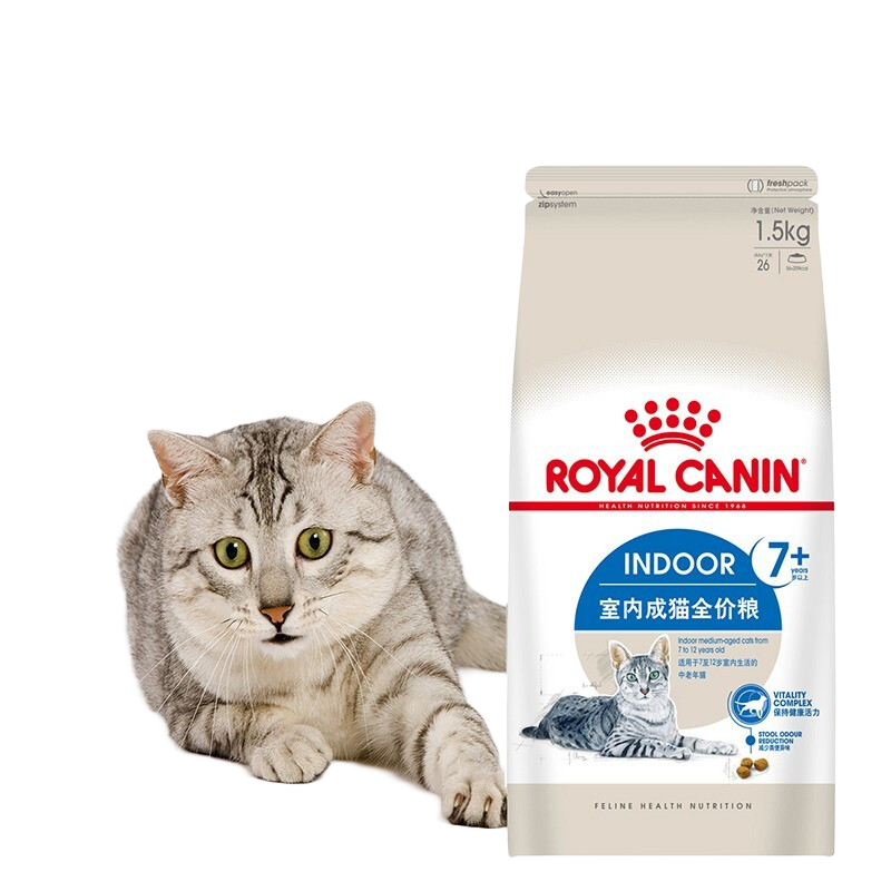 皇家貓糧（ROYAL CANIN）S27室內成貓 7歲以上老年貓 全價(jià)糧1.5kg S27室內老年貓7歲以上3.5KG
