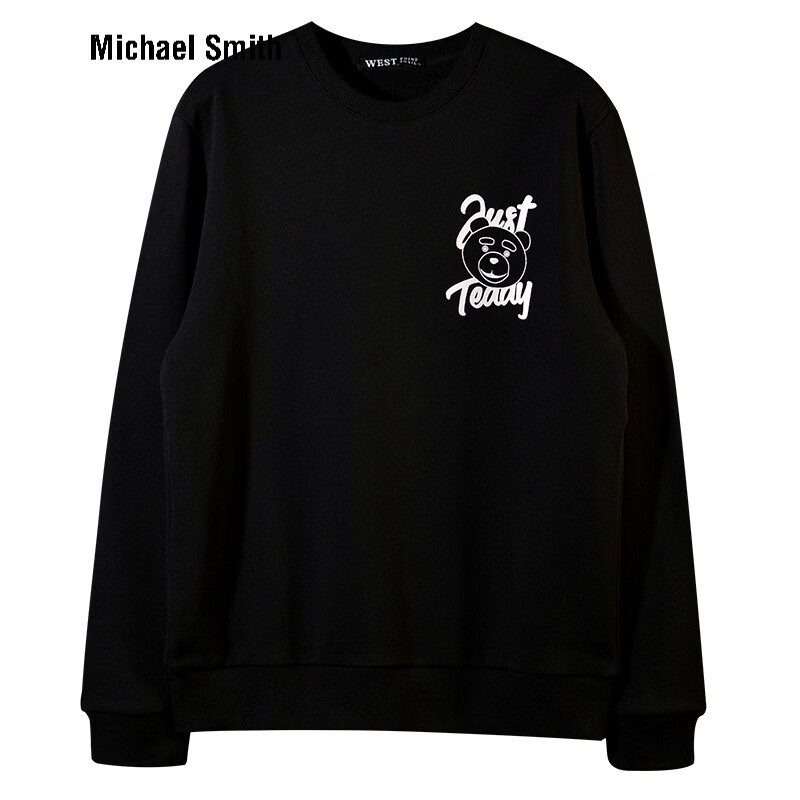 michael smith泰迪熊系列挠屁屁小熊印花卫衣宽松潮牌男女款春秋季