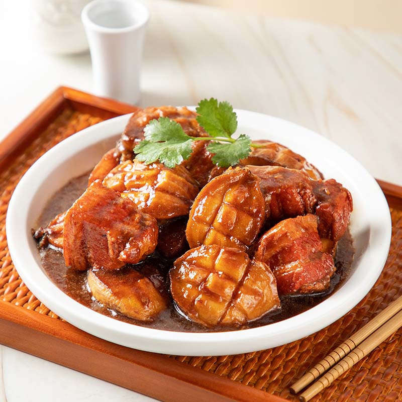 泛洲滋味轩鲍鱼红烧肉(六头鲍)加热即食半成品年菜年夜饭预制菜 家庭