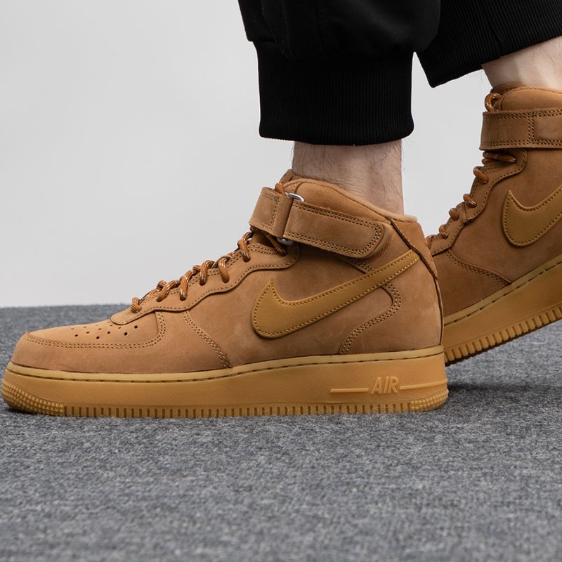 耐克(nike)新款男鞋 air force 1 小麦棕色af1高帮运动鞋板鞋 dj9158