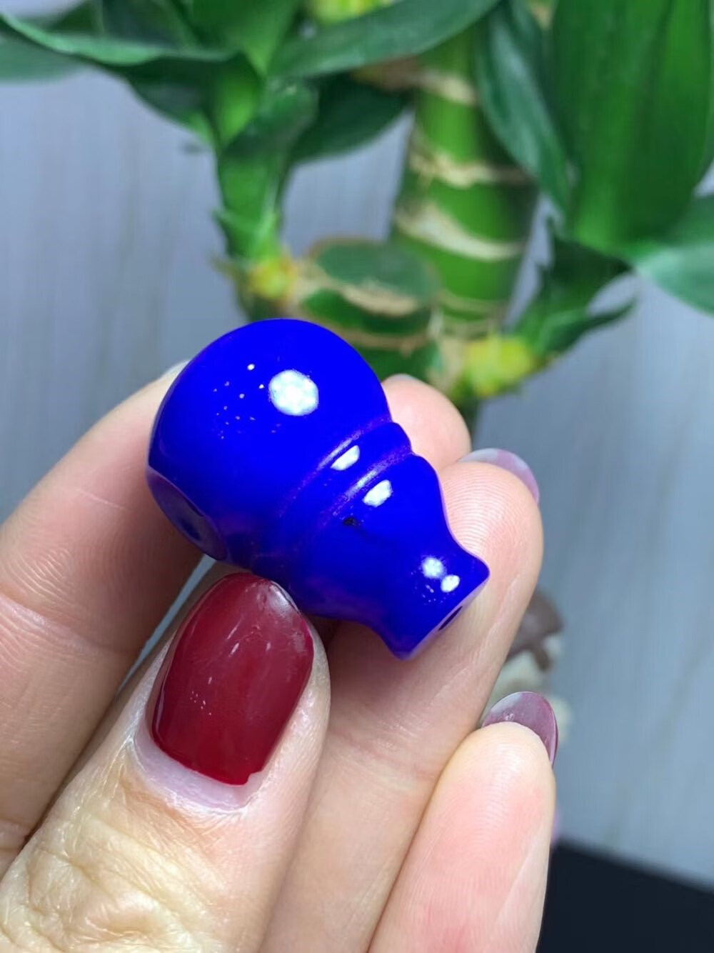 语约 阿富汗7a天然青金石 三通无白无金老料原矿散珠 手串diy配饰