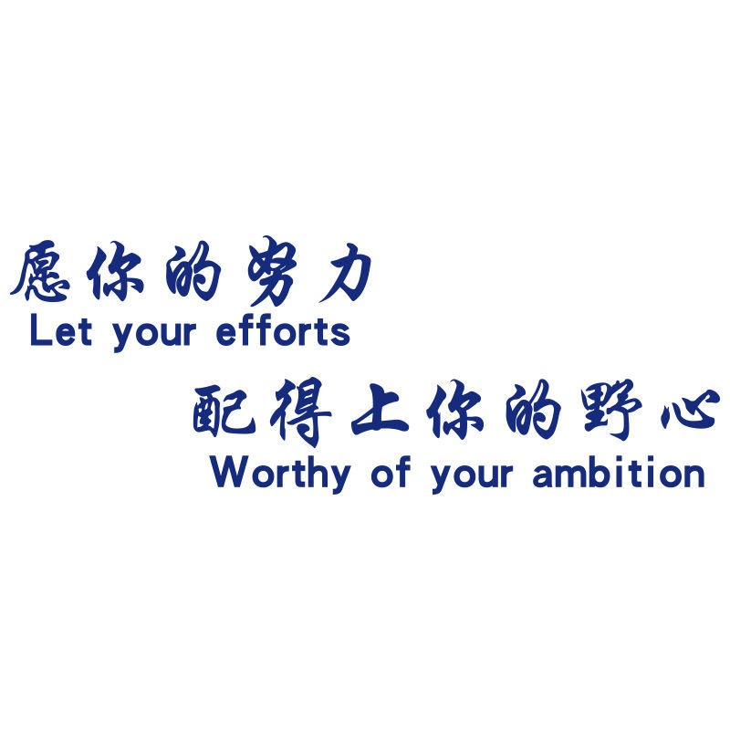 室墙面装饰企业文化激励志标语文字贴纸公司背景员工布置 670力-白色