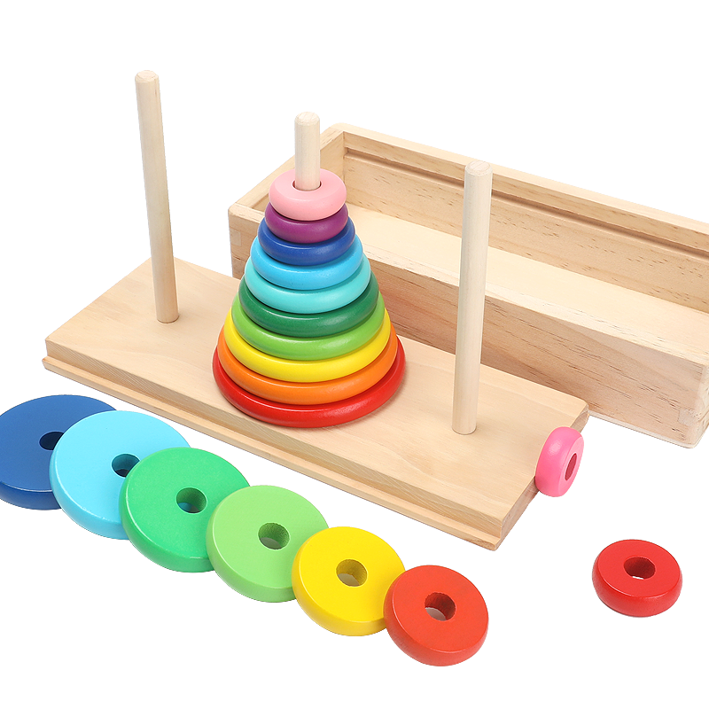 木丸子品牌-木制十层汉诺塔儿童益智玩具走势分析