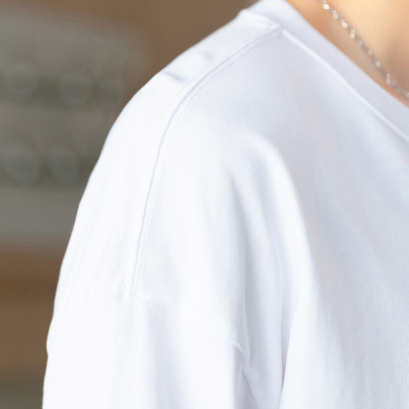 TEEK秋冬季长袖t恤男装上衣服 春秋款青年男士秋衣打底衫圆领休闲体恤 HE337白色 4XL