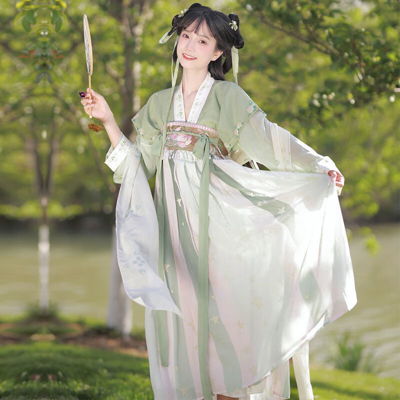 汉服女成人仙气古装汉服女初中生十里谣原创【椿茶】汉服女刺绣日常四