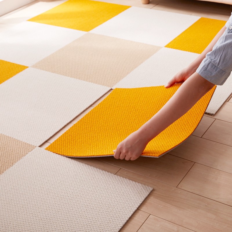 日毯大尺寸/进口免胶地毯环保卧室客厅满铺茶几毯床边毯家用HT100系列 HT110橙色(50*50cm)一片