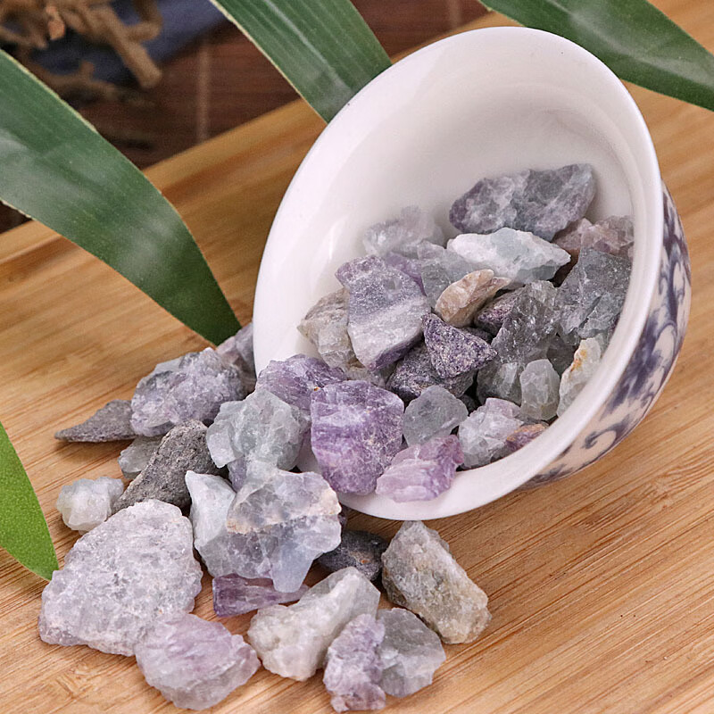 北京同仁堂野生紫石英中药材500g克生紫石英 紫英石 萤石 紫萤石 矿石