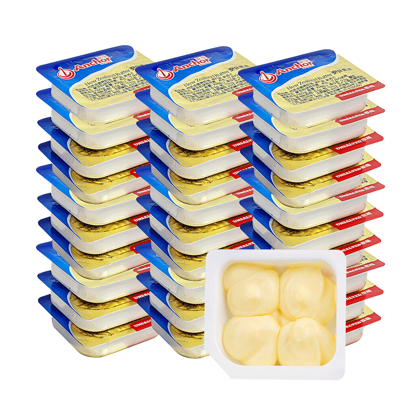 安佳(anchor)新西兰进口动物黄油小包装家用煎牛排烘焙黄油块早餐专用