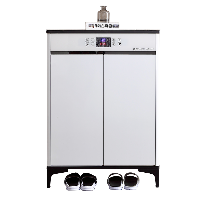 升级版智能电子鞋柜岩板台面多层板材木制臭杀菌消毒烘干加热除湿擦鞋黑白钢琴烤漆轻奢简约现代风格智米乐 2门实木岩板白台面鞋柜