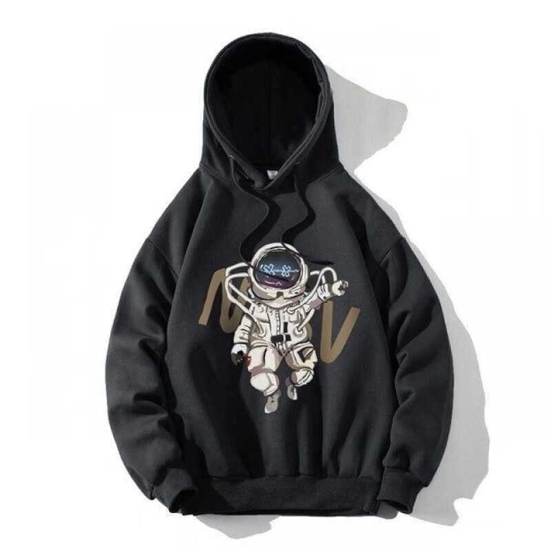 楠语秋(nanyuqiu)加厚宇航员卫衣男春秋宽松潮ins高街连帽衫上衣韩版