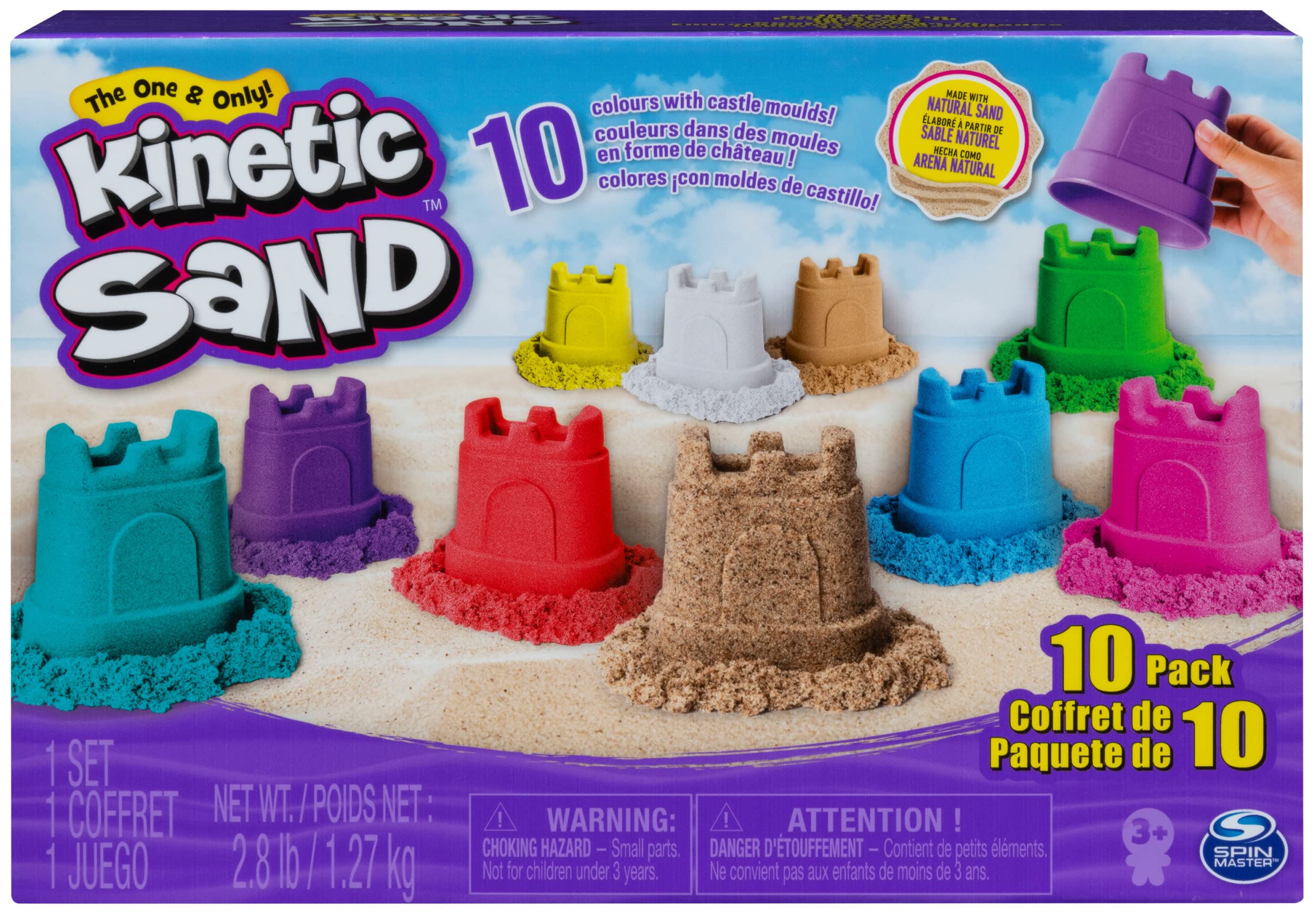 Kinetic Sand 兒童沙藝套裝 10色動力沙城堡罐裝 派對禮物感官玩具