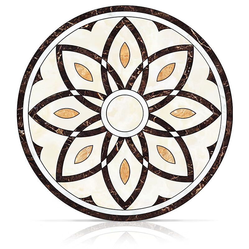 可狄客厅玄关圆形地贴波导线自粘地贴客厅网红地贴防水耐磨瓷砖贴纸