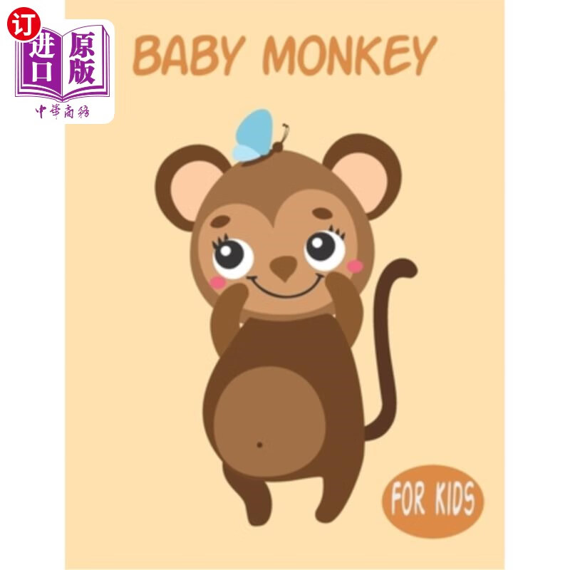 海外直订baby monkey for kids: amazing animal coloring book great