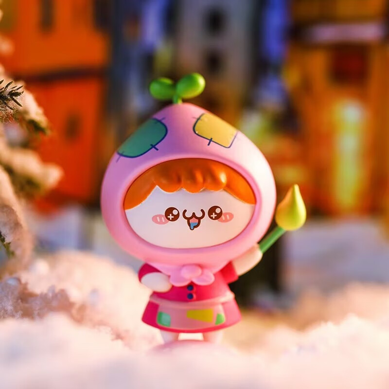 长草颜团子盲盒动物系列 名创优品可爱长草颜团子睡前故事摆件物盲盒