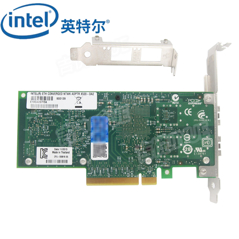 英特尔（Intel） X520-DA2万兆网卡82599服务器PCI-E双口E10G42BTDA原装