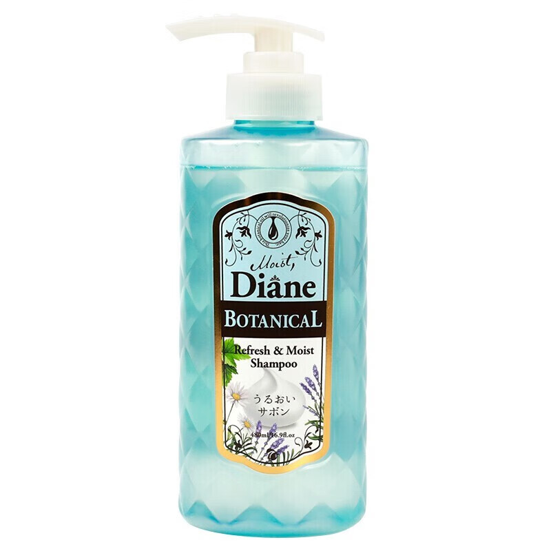 黛絲恩Diane日本植萃洗發(fā)露留香蓬松柔順洗發(fā)水滋養豐盈洗發(fā)乳 水潤輕盈型洗發(fā)水(藍)480ml