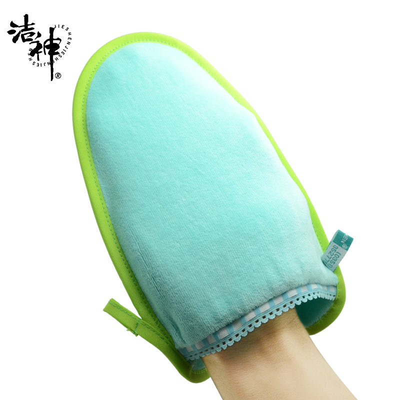 洁神婴儿幼儿专用免搓不痛澡巾搓澡巾纯棉不疼儿童专用家用 蓝色.