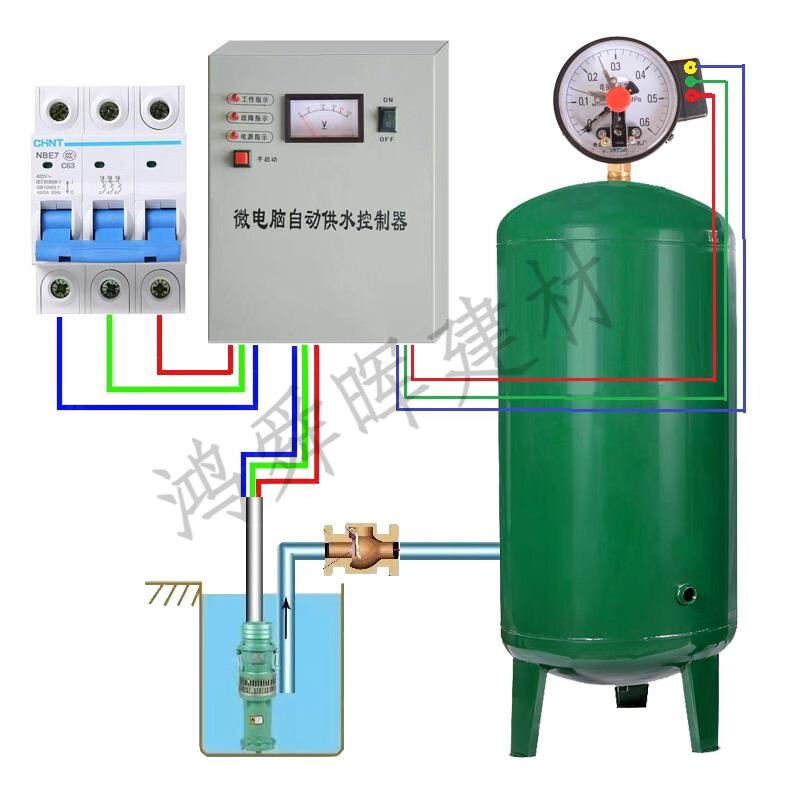 家用220v三相380v微电脑自动智能水泵控制器无塔供水器压力罐开关cpyo
