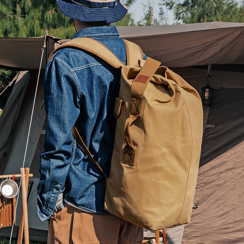 新潮代旅行包男大容量手提出差背包男士多功能干湿分离双肩包健身运动包 2519卡其色【45L大容量设计】