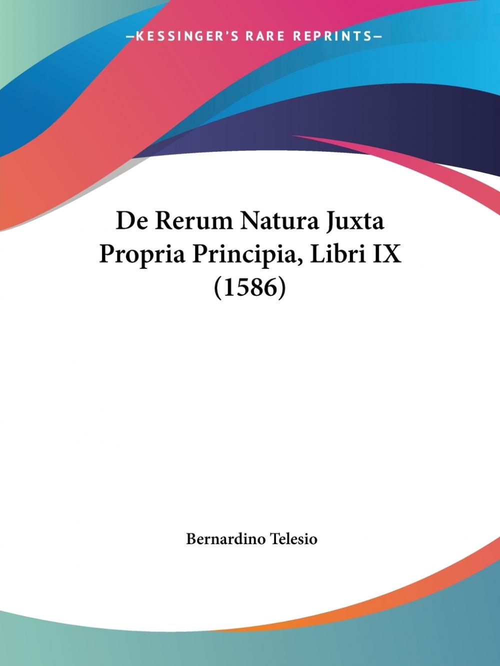 预售 按需印刷 de rerum natura juxta propria principia, libri ix