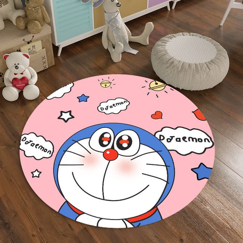 澳颜莱 卡通圆形地毯卧室客厅茶几毯儿童房间电脑转椅吊篮垫帐篷爬行