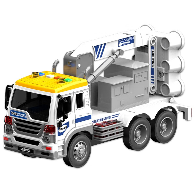 WENYI大號(hào)慣性飛機(jī)場(chǎng)管制車云梯車登機(jī)車玩具男孩寶寶小汽車3-6歲禮物 機(jī)場(chǎng)照明車
