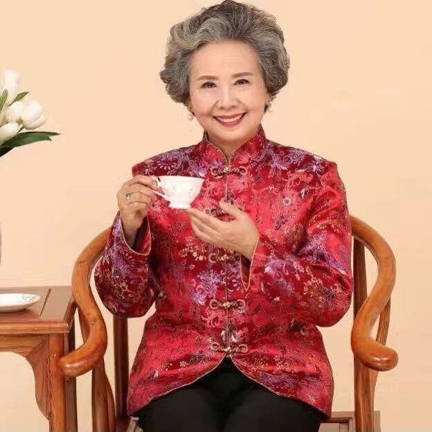 瘦老太太小码棉袄老奶奶秋冬女装老太太汉服名族风中国风唐装60-70-80
