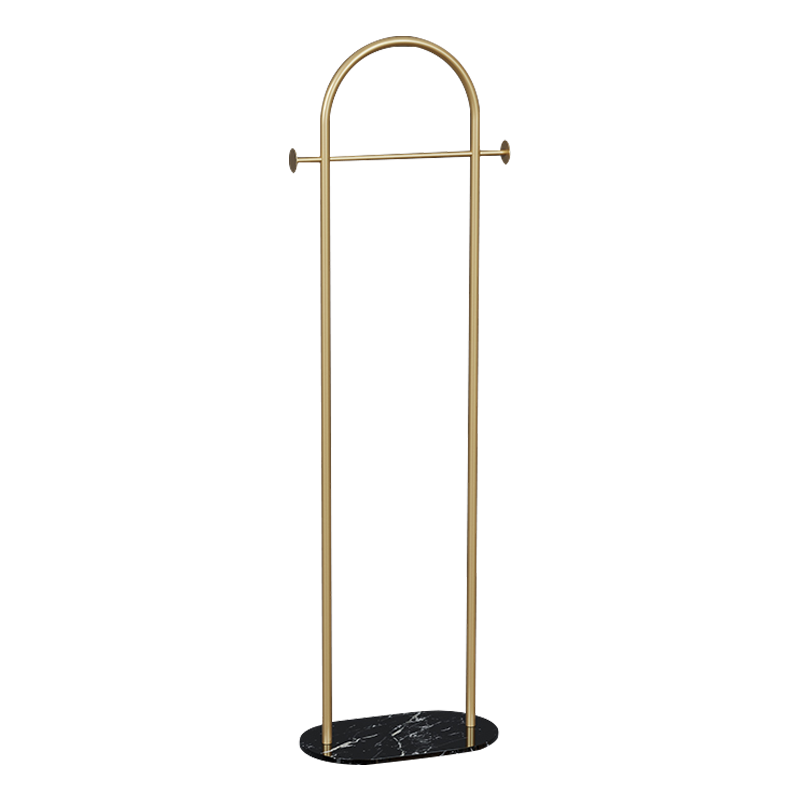 家丽人 衣帽架纳米烤漆金属钢管落地挂衣架室内阳台卧室客厅晾衣服架轻奢大理石底座服装架