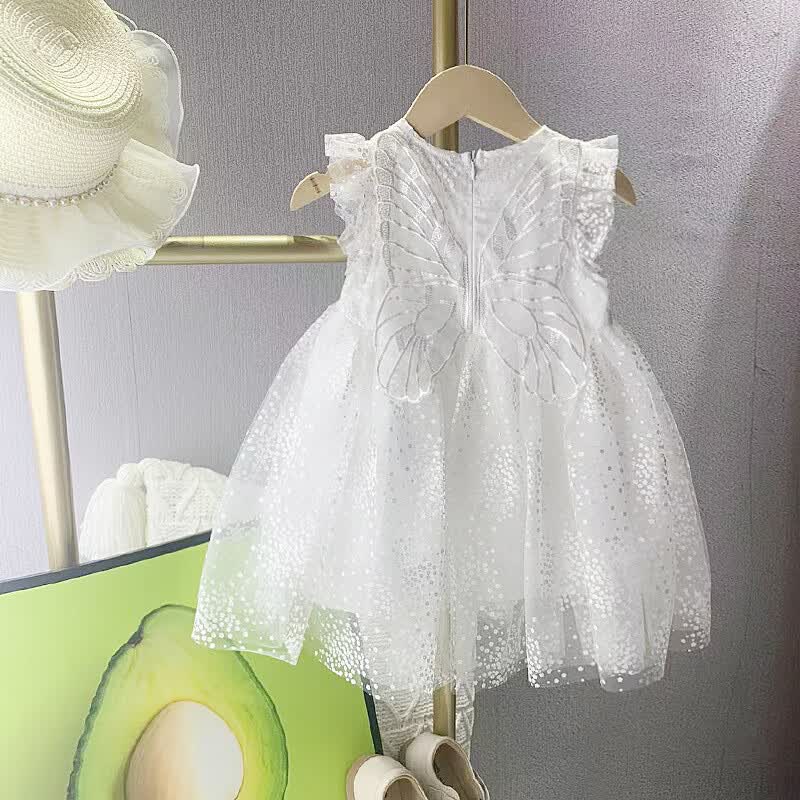 萨肯猫(sakenmao)新款女童公主裙夏季儿童韩版洋气蓬蓬裙女孩纱裙