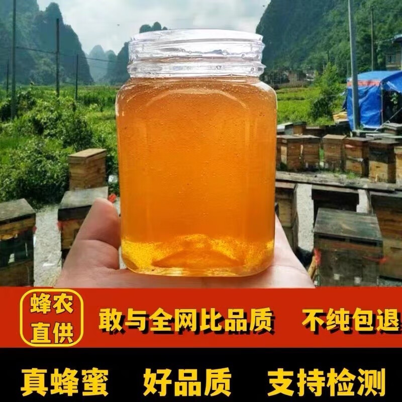 百花蜂蜜純正天然百花蜜正宗深山野生無添加土蜂蜜一斤瓶裝結(jié)晶蜜 一斤 棗花蜜