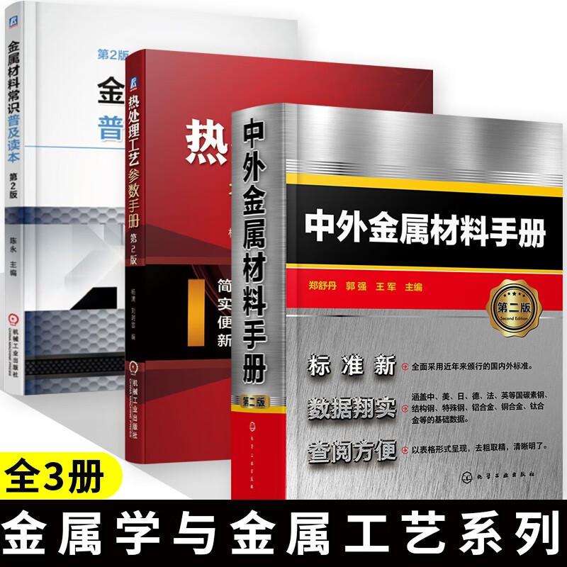 中外金属材料手册（第二版）+ 热处理工艺参数手册 第2版 +