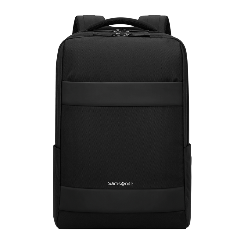 拍2件 新秀丽（Samsonite）双肩包电脑包男士商务背包旅行包苹果笔记本电脑包15.6英寸 TX5*09001 黑色