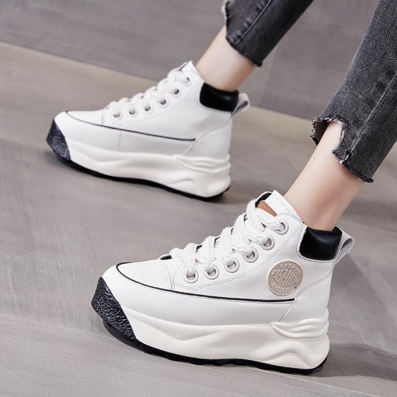 萦妃公主(yingfeiprincess)品牌小白鞋女ins潮秋季新款厚底高帮女鞋子